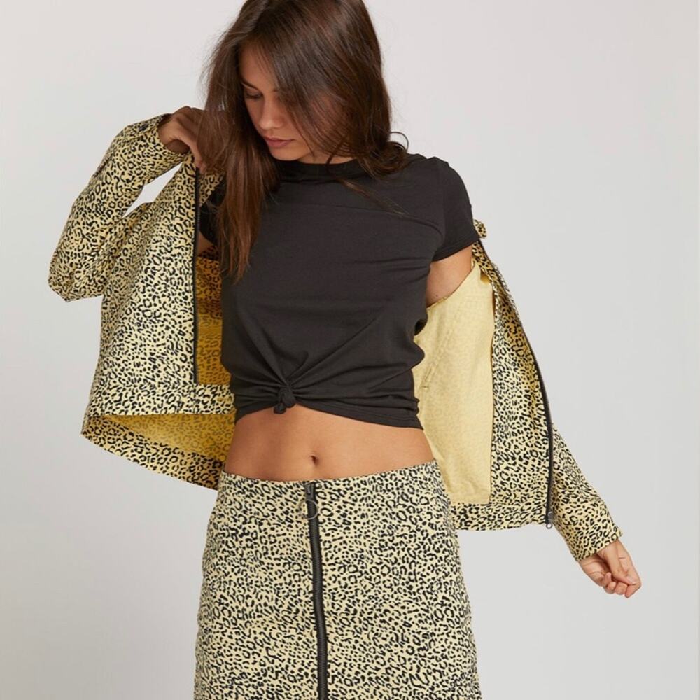 NEW Volcom Frochickie Leopard Print Jacket Sz S - Picture 5 of 14